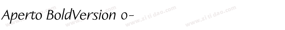 Aperto BoldVersion 0字体转换
